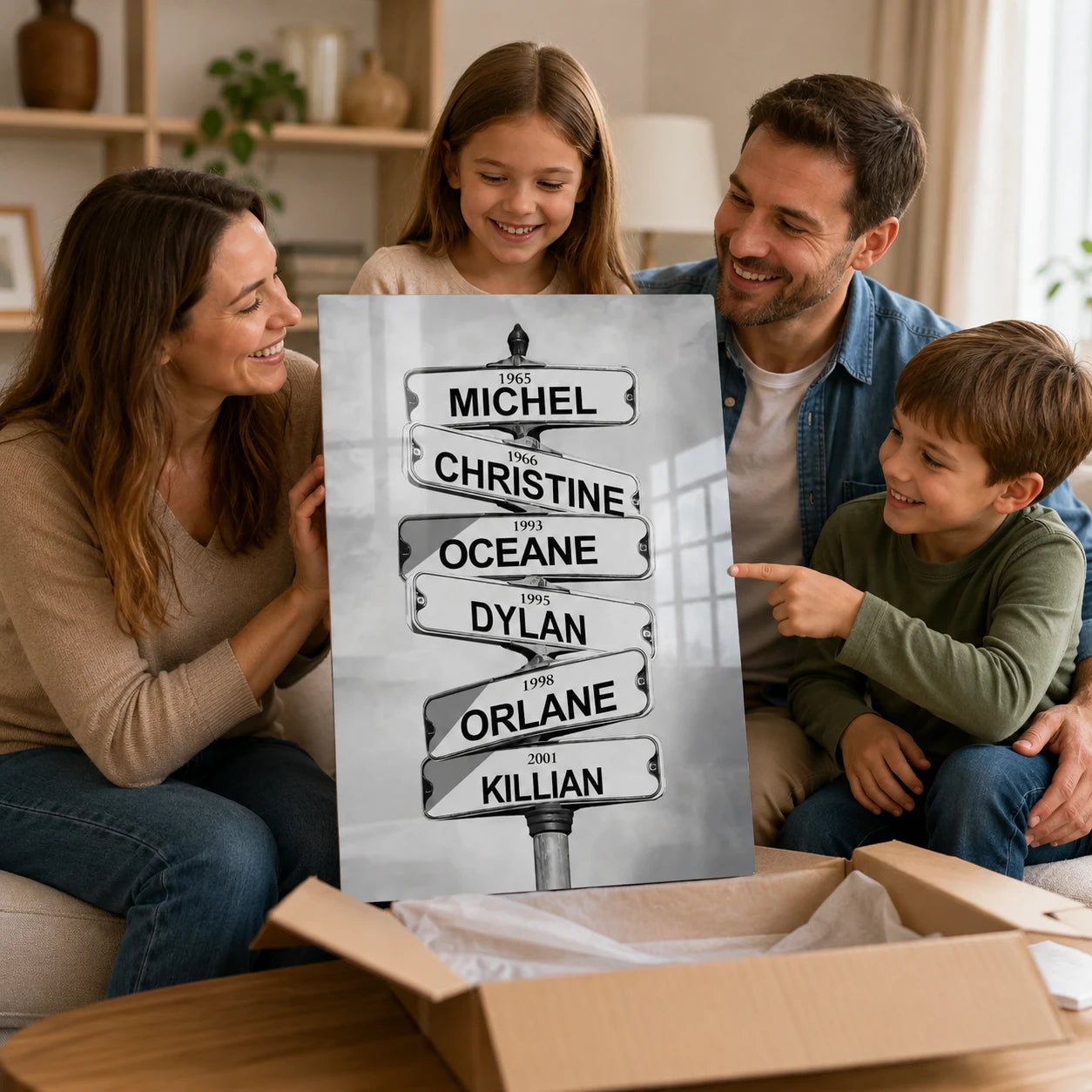 Tableau personnalisé en Plexiglas brillant avec léger reflet