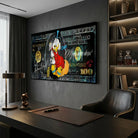 Tableau pop art argent et richesse avec Picsou