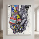 Tableau pop art mains graffiti design contemporain
