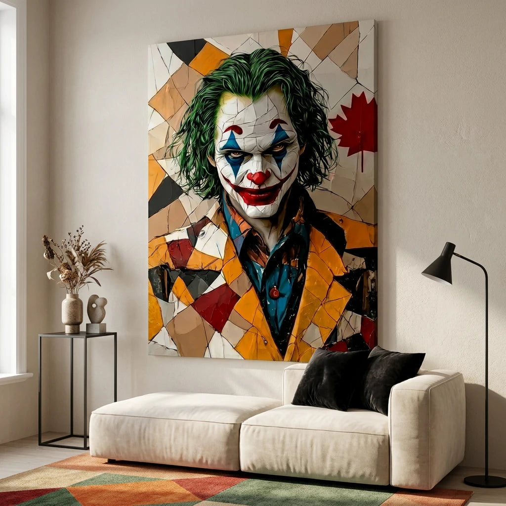 Tableau portrait Joker pop art
