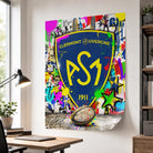 Tableau rugby français Clermont Auvergne graffiti