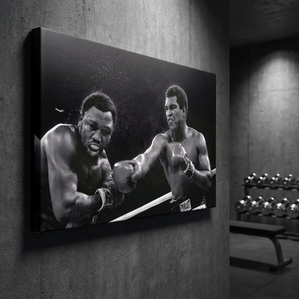 Tableau sport noir et blanc pour salon, bureau ou salle de sport