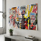 Tableau street art Basquiat aux couleurs vives