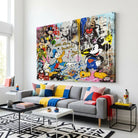 Tableau street art Donald avec graffitis pop culture