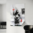 Tableau street art Love Over Money inspiration Banksy