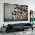 Tableau street art coloré pour salon contemporain