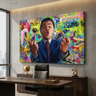 Tableau street art trader ambiance finance et argent