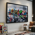 Tableau super héros Marvel style comics urbain