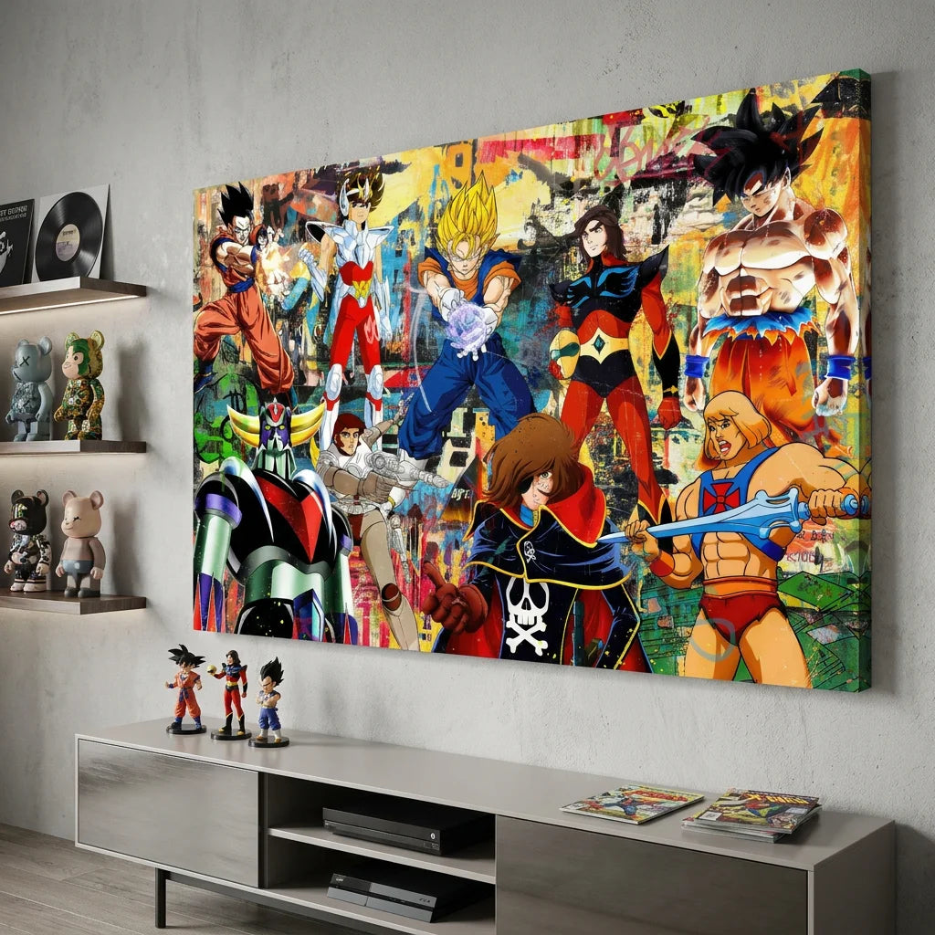 Tableau super héros vintage pour déco gaming ou bureau