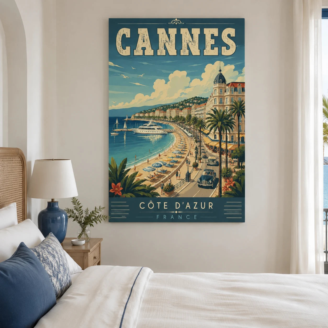 Tableau sur toile Cannes Côtes d"azur