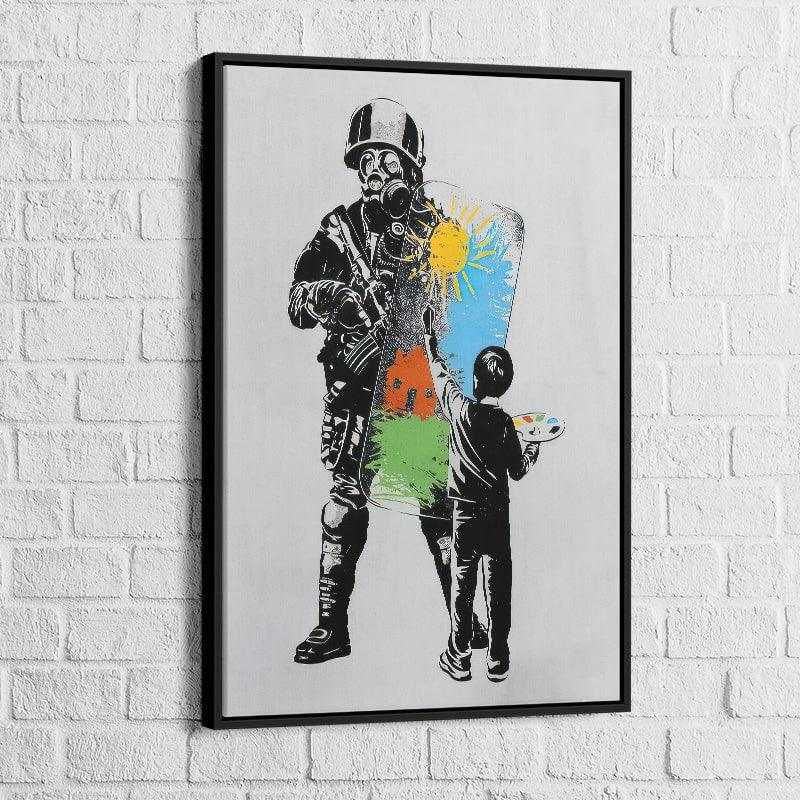Tableau Banksy L'enfant Manifest - Montableaudeco