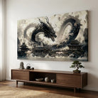 Tableau Dragon Ball Shenron Sombre - 40x80cm / Toile tendue sur châssis - Tableau Dragon Ball