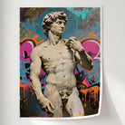 Toile David Michel-Ange revisité style street art moderne