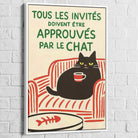 Toile décorative chat humoristique style moderne