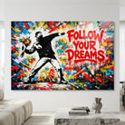 Tableau Graffiti Suivez Vos Rêves - Tableau Street Art