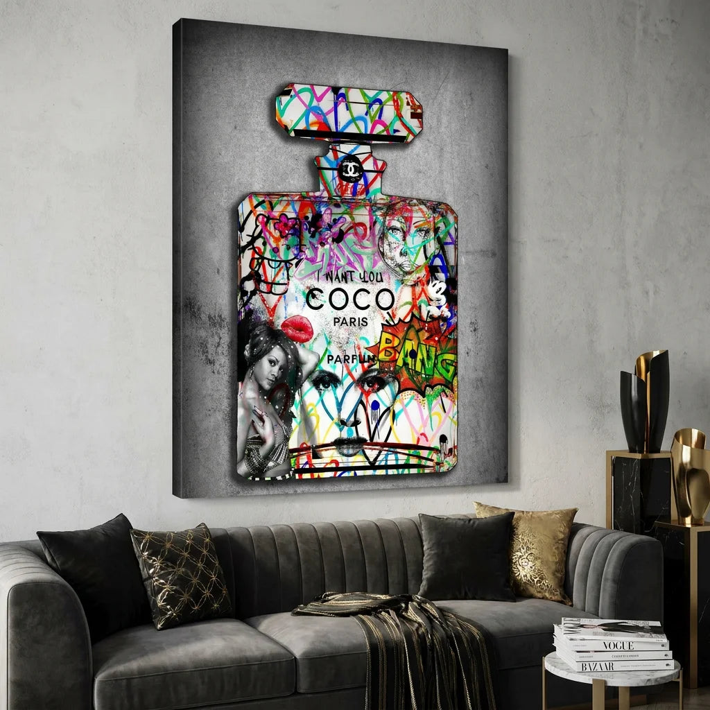 Tableau Street Art Chanel I Want You - Tableau Street Art