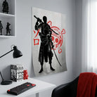 Triptyque One Piece noir blanc et rouge pour déco manga