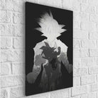 Triptyque manga noir et blanc avec personnages cultes