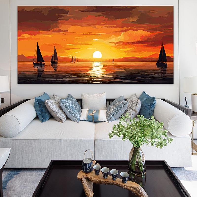 Painting Sailboats On Sea – Montableaudeco