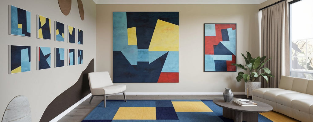 design intérieur moderne, je vous invite à explorer avec moi des pistes fascinantes. Nous nous aventurerons dans le royaume de l'abstrait, puis nous découvrirons comment optimiser votre espace mural. Je partagerai ensuite mon approche du mélange des genres pour un rendu contemporain unique et captivant.