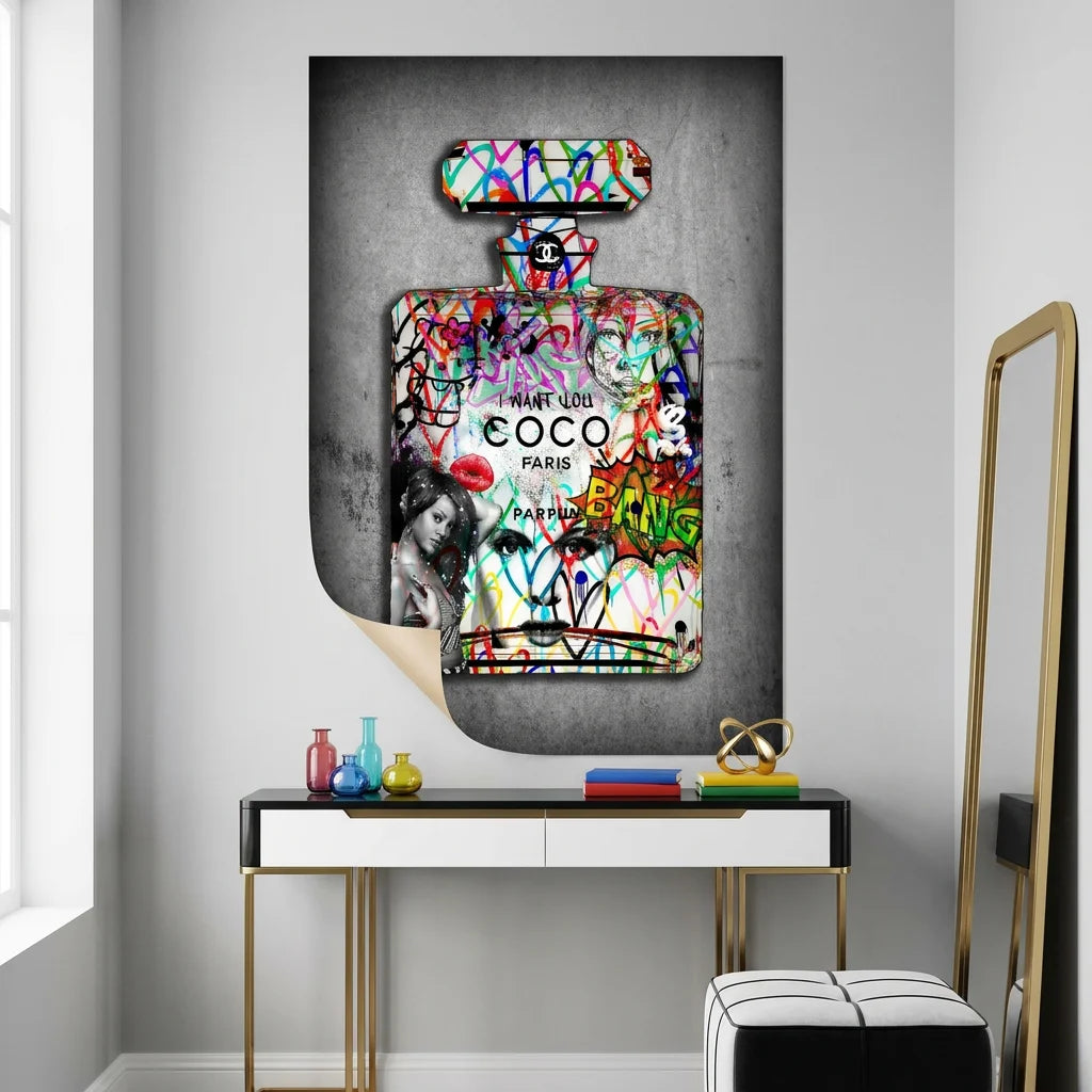 Tableau Street Art Chanel I Want You - 40x60cm / Poster qualité premium - Tableau Street Art