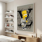 Tableau Bart Simpson Louis Vuitton - 40x60cm / Cadre blanc - Tableau Animation