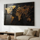 World Map Art Print - 40 x 60 in  Acrylic Glass Print  World Map Art Print
