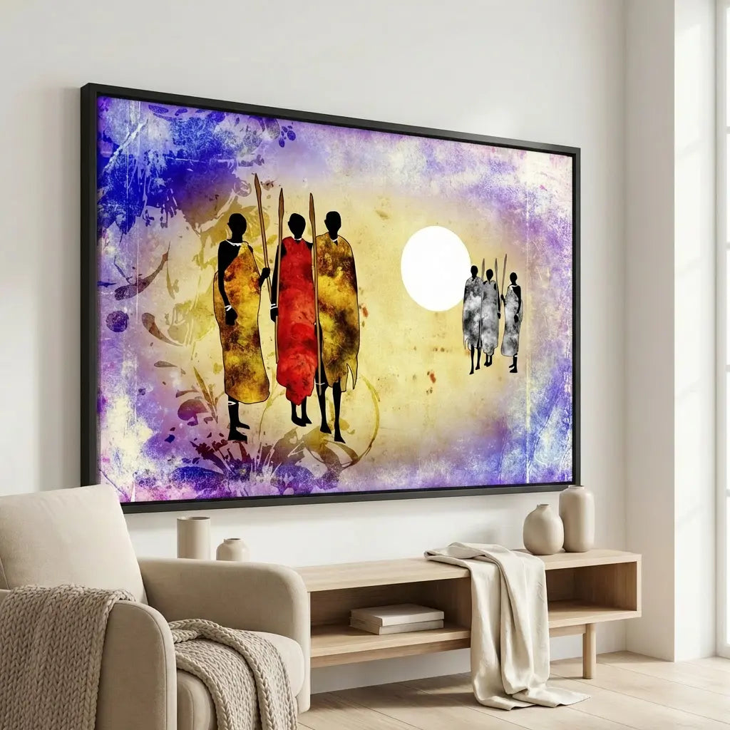 décoration murale africaine moderne style tribal