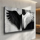 décoration murale moderne noir blanc salon élégant