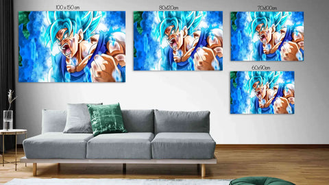 Tableau dragon Ball LA fureur de Goku