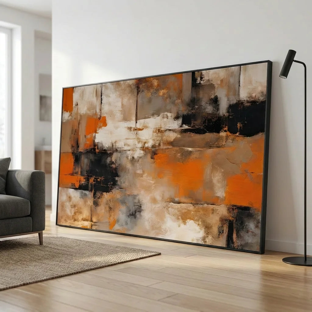 grand tableau abstrait contemporain design