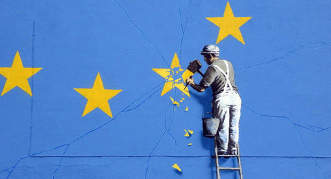 Banksy-bilde inspirert av Brexit-veggmaleriet i Dover