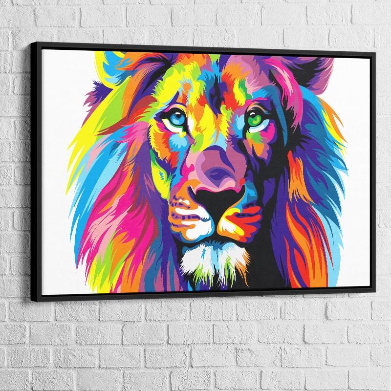 Colorful Lion Pop Art Painting | Discount Decoration – Montableaudeco