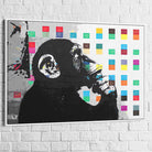 Tableau Banksy Monkey Think - Montableaudeco