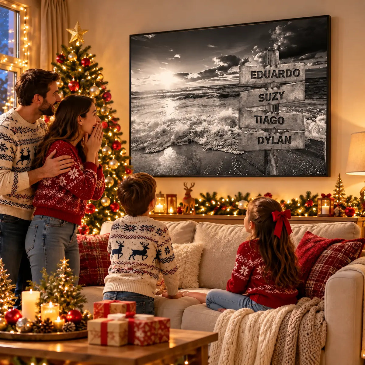 tableau personnalisé pour noel