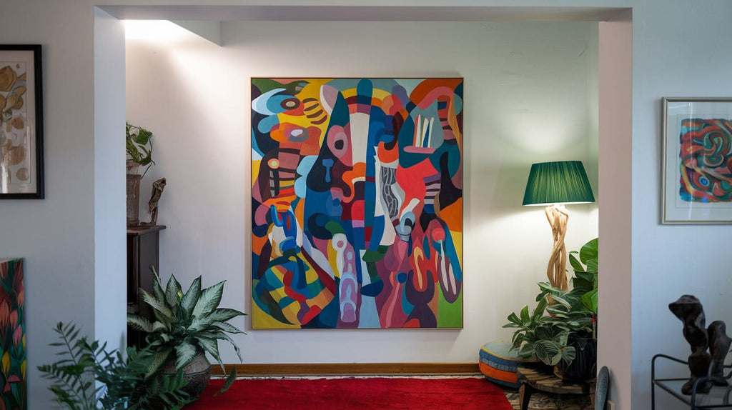 Comment mettre en valeur un grand tableau coloré