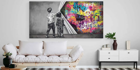 Tableau deco de salon Street Art