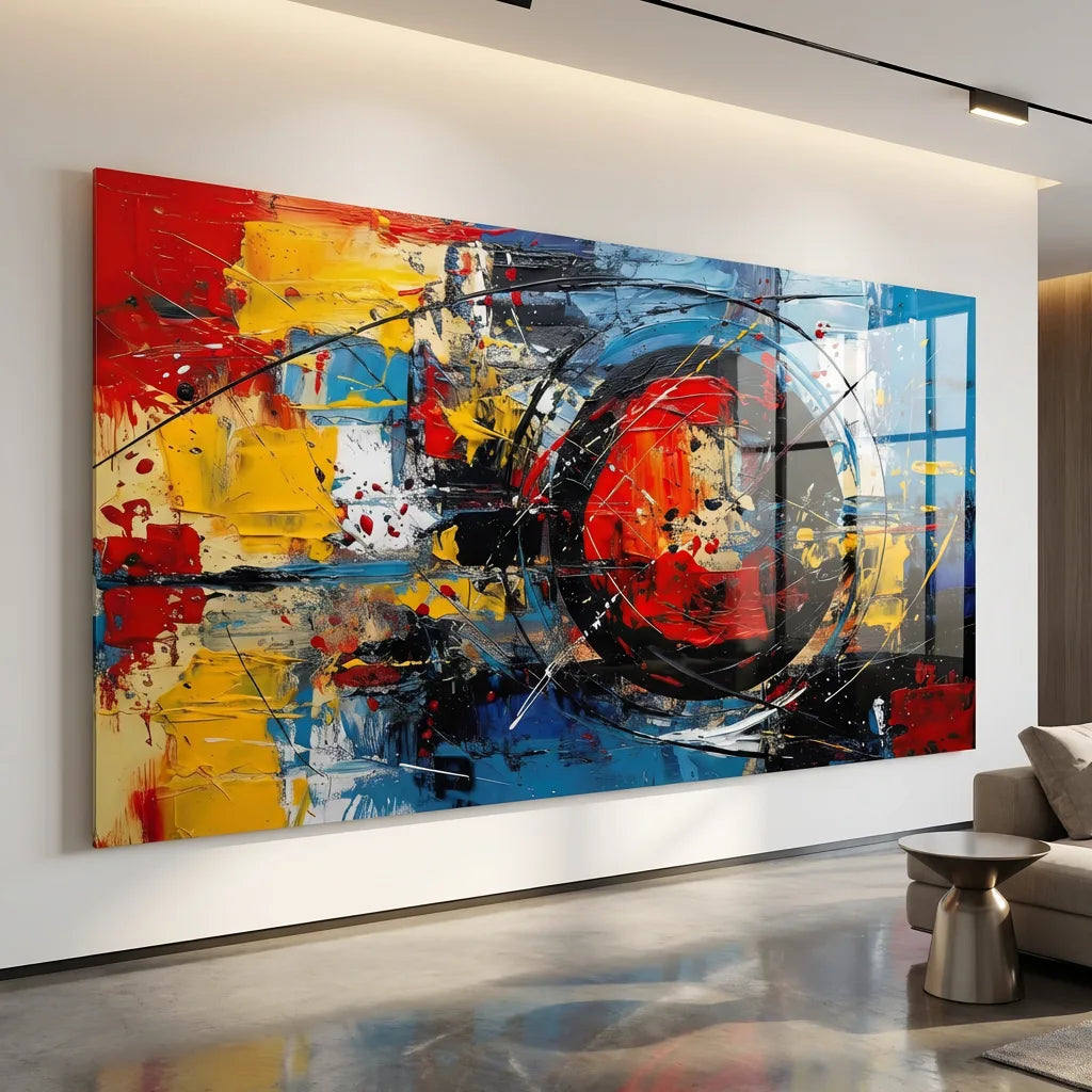 Tableau Contemporain Esprit de la Terre - 40x80cm / Plexiglas - Tableau Contemporain