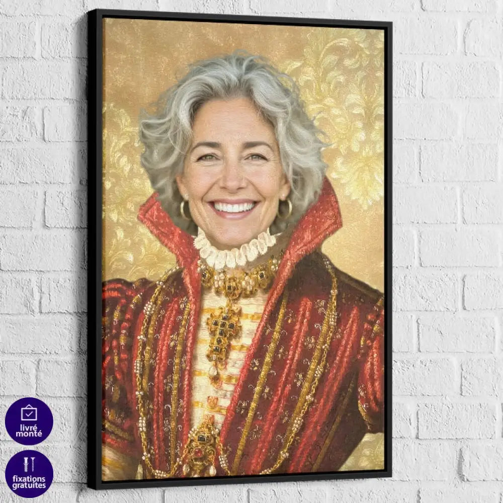 Tableau personnalisé La Reine d'Or avec photo intégrée

