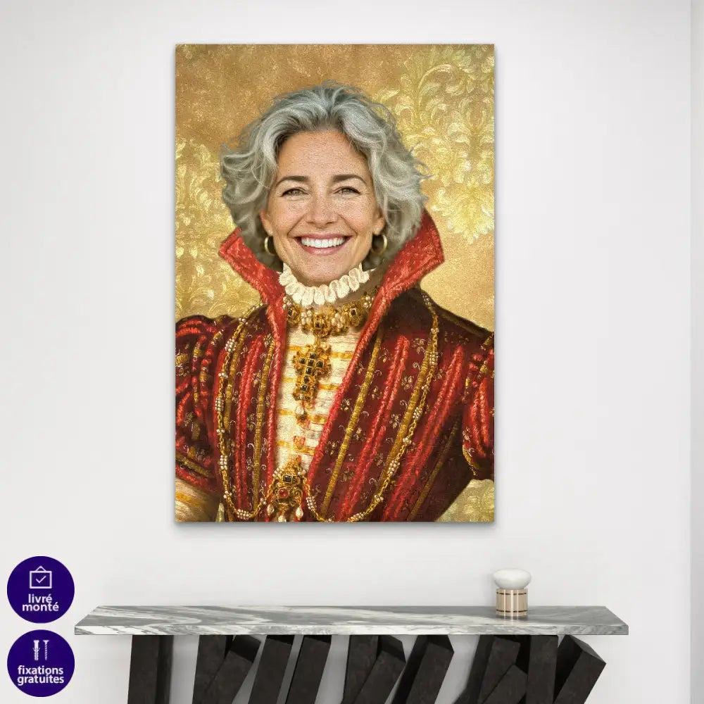 Photo transformée en tableau personnage historique féminin

