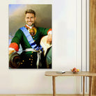 Portrait personnalisé costume napoléonien homme souriant

