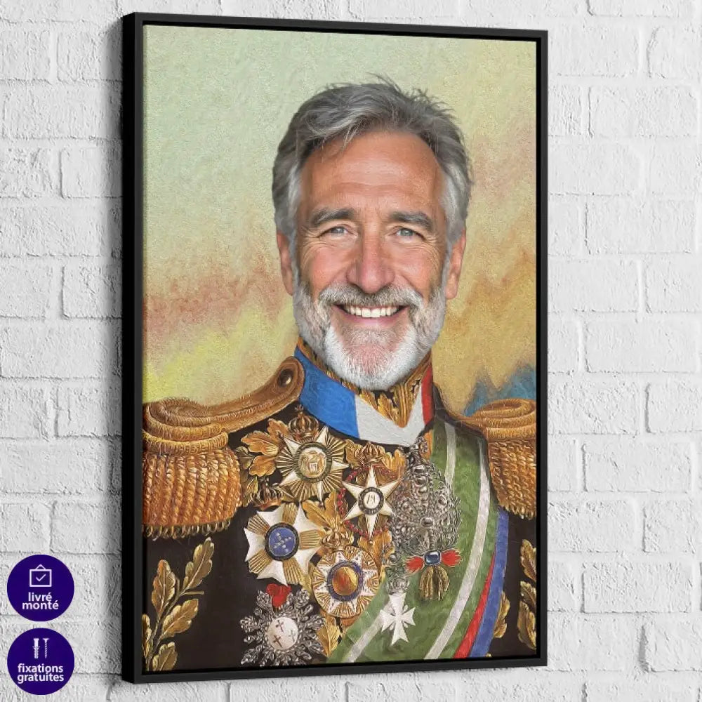 Tableau humour et élégance avec photo personnalisée

