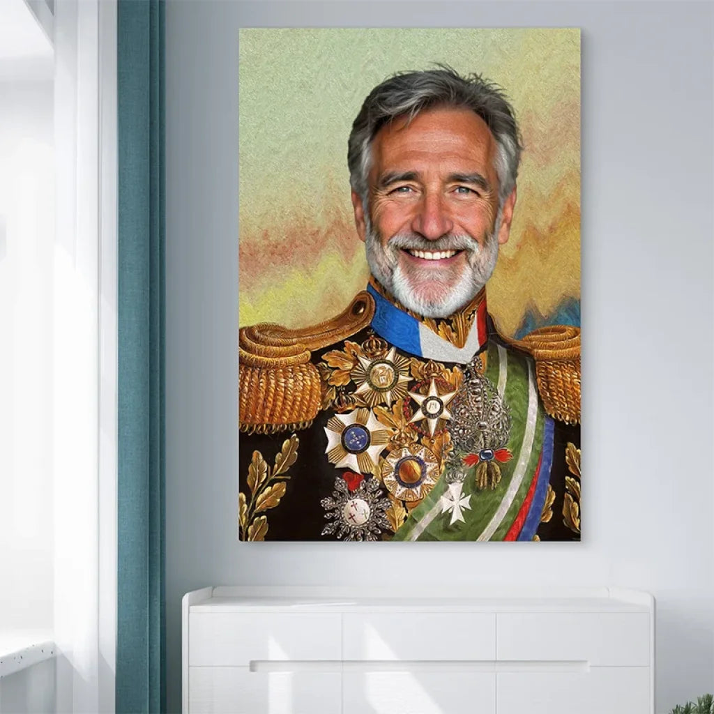 Tableau personnalisé personnage historique style royal

