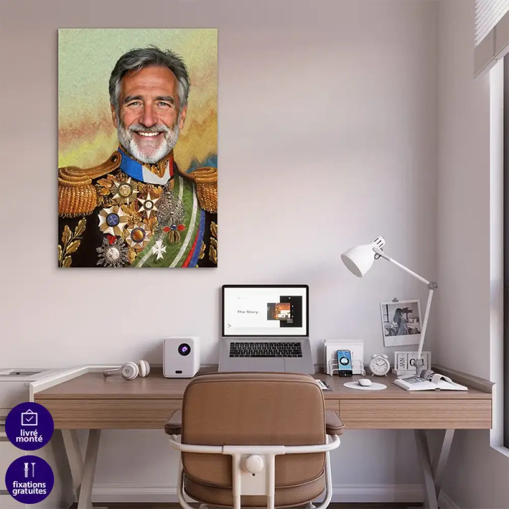 Décoration murale originale portrait style ancien

