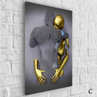 Tableau 3D Un Amour Gris et Or - Montableaudeco