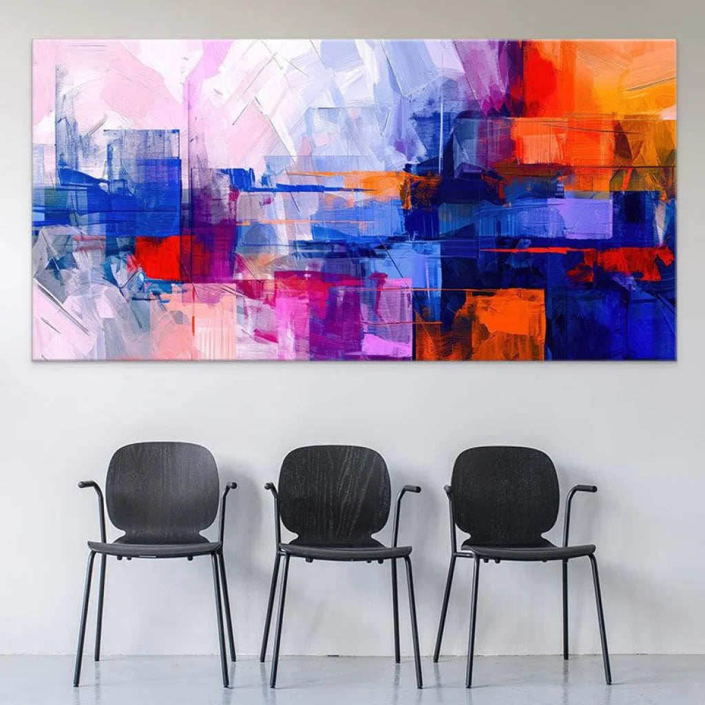 Tableau Abstrait Blue City Art Style Basquiat – Montableaudeco