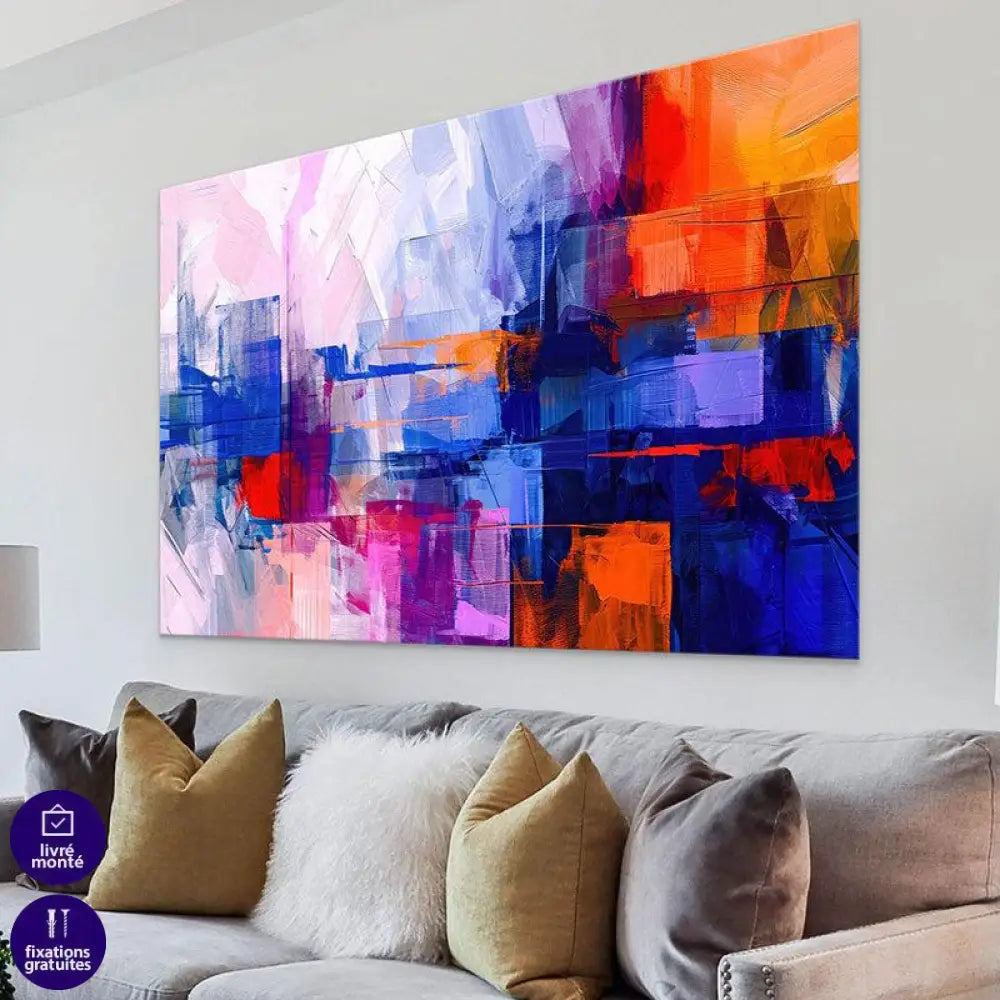 Tableau Abstrait Blue City - Montableaudeco