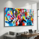 décoration murale abstraite graffiti coloré