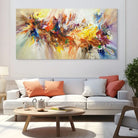 Tableau moderne abstrait – touches énergétiques et textures