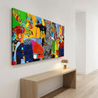 Décoration murale abstraite multicolore inspirée de la forêt – tableau design